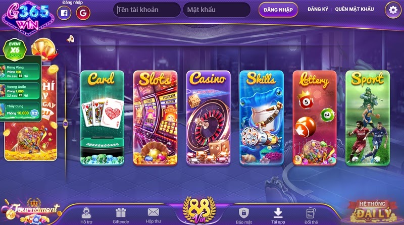 Cổng game bài đổi thưởng G365 Club cực chất lượng